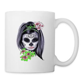 Maskierung zum Fasching - Tasse - Weiß - Rechts
