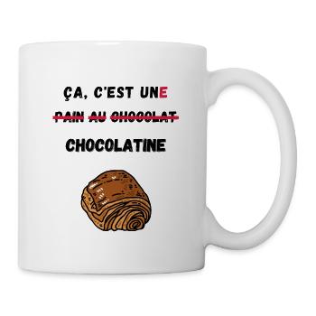 Ça c'est une chocolatine, cadeau, humour, offrir - Mug blanc - blanc - Droite