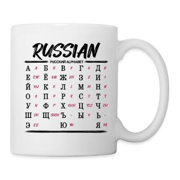 Russian Alphabet Learn Cyrillic Letters - Mug - white - Right