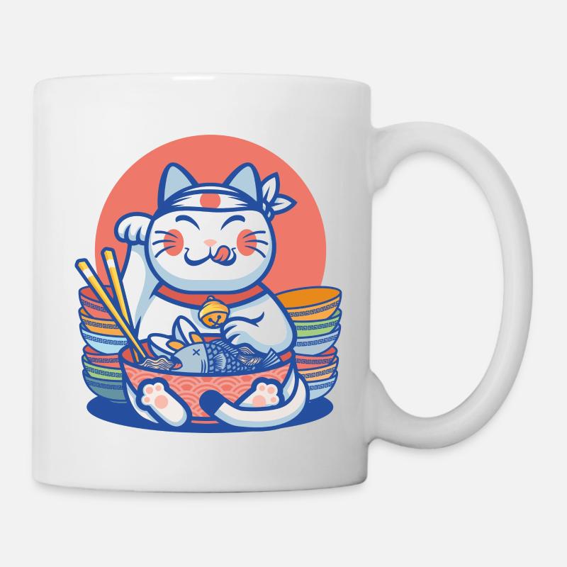 maneki neko lucky ramen - Mug - white