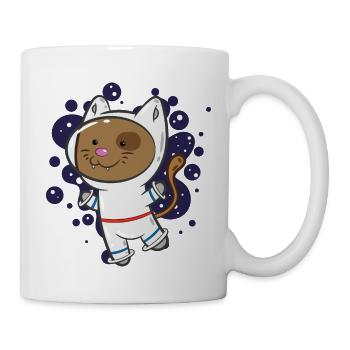 astro cat funny gift idea - Mug - white - Right