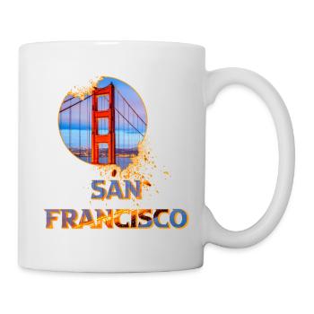 San Francisco America USA Golden Gate Bridge - Mug - white - Right