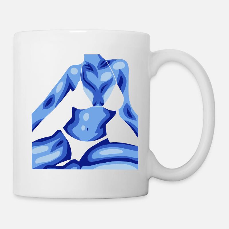 Femme en bikini - Mug blanc - blanc