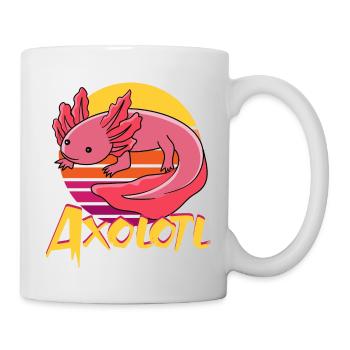 Vintage Axolotl - Tasse - Weiß - Rechts