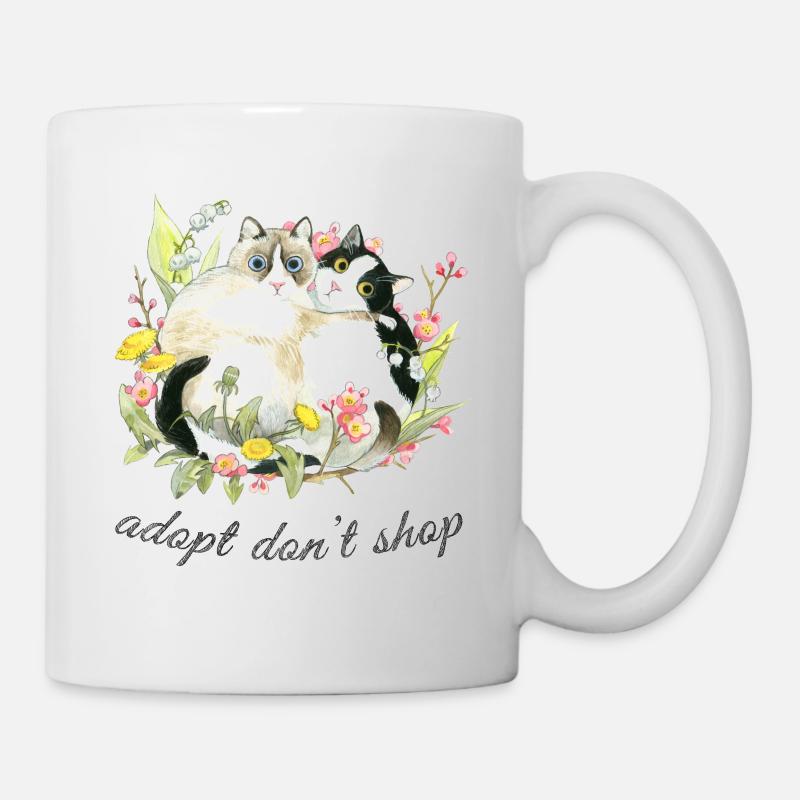 Protection des animaux Chats - Mug blanc - blanc