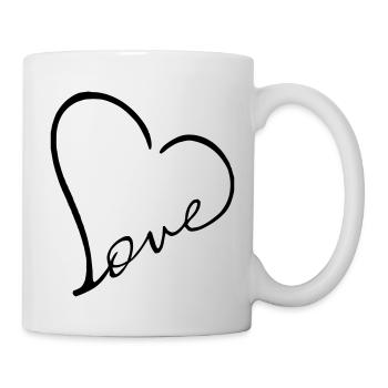 Coeur de coeur d’amour - Mug blanc - blanc - Droite