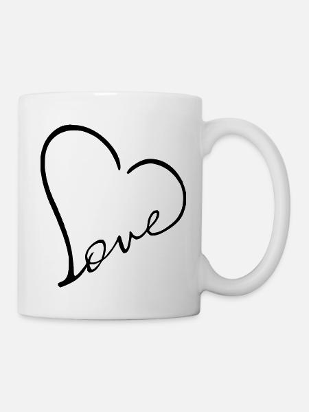 Coeur de coeur d’amour - Mug blanc - blanc