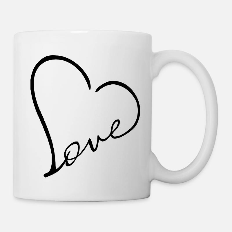 Coeur de coeur d’amour - Mug blanc - blanc