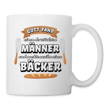 Bäcker Meister Bäckerei backen lustiger Spruch - Tasse - Weiß - Rechts