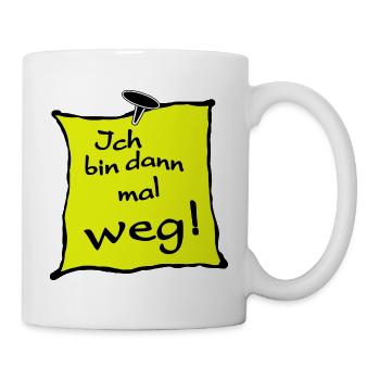Auswandern Urlaub Tschüss - Tasse - Weiß - Rechts