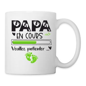 Papa En Cours - Cadeau Pour Futur Papa - Mug blanc - blanc - Droite