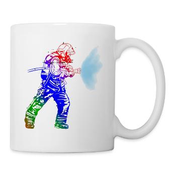 Pompier pompier - Mug blanc - blanc - Droite