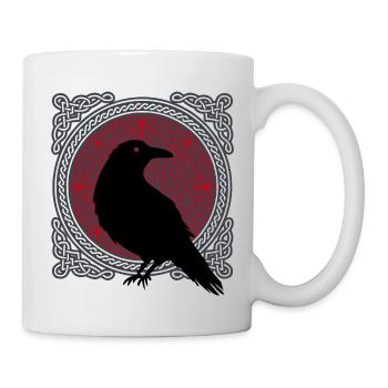 Raven Nordic Mythology Celts Gift - Mug - white - Right