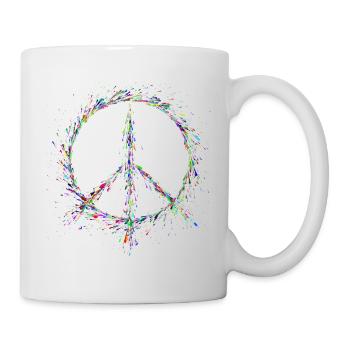 Peace in paint drops - Mug - white - Right