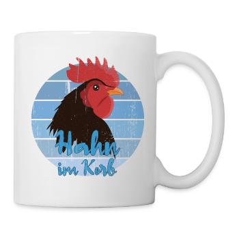 Hahn im Korb - Tasse - Weiß - Rechts