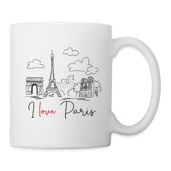 I Love Paris - Love for the City of Light - Mug - white - Right