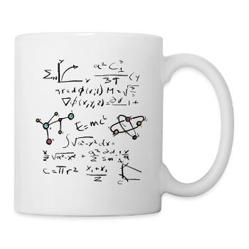 Physics Math Formula with Atoms and Molecules - Mug - white - Right