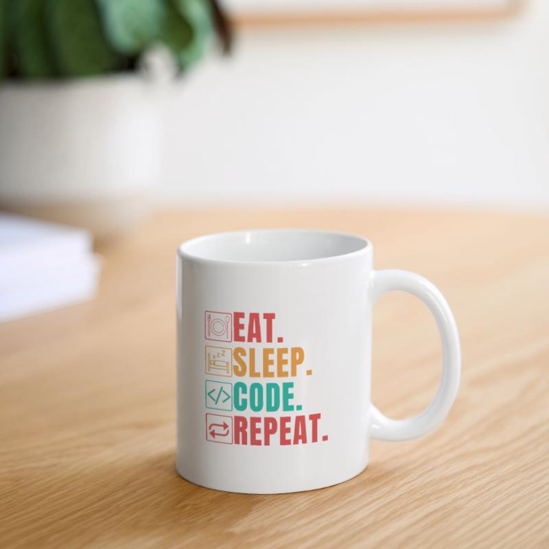 EAT SLEEP CODE REPEAT - FUNNY CODER Mug