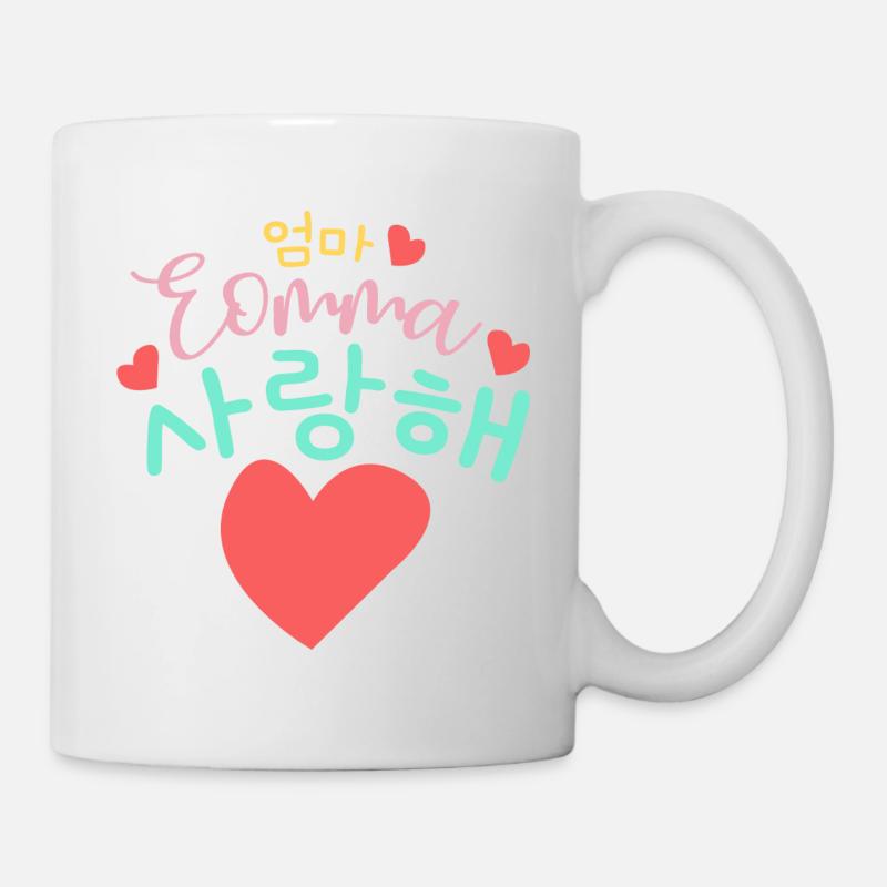 Saranghae Eomma I love my mother Korean - Mug - white