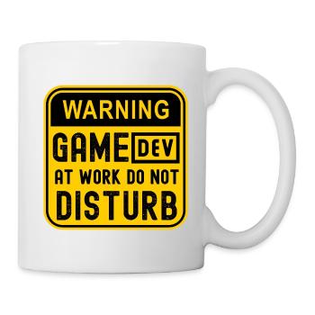 WARNSPIEL DEV BEI DER ARBEIT NICHT STÖREN - Tasse - Weiß - Rechts