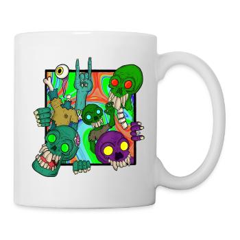 Trippy Goa Psychedelic Rave Trip Mushrooms - Mug - white - Right