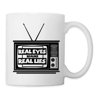 Real Eyes realize Real Lies - Mug - white - Right