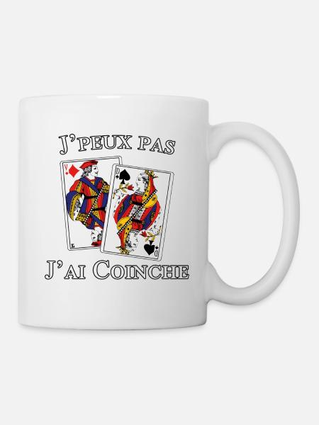 J'peux pas j'ai Coinche - Mug blanc - blanc