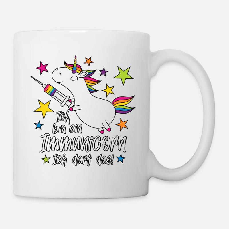 vaccinated! I am an Immunicorn I may! - Mug - white