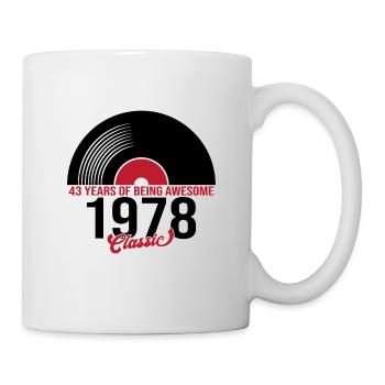 Musique vinyle classique 1978, 43 ans - Mug blanc - blanc - Droite