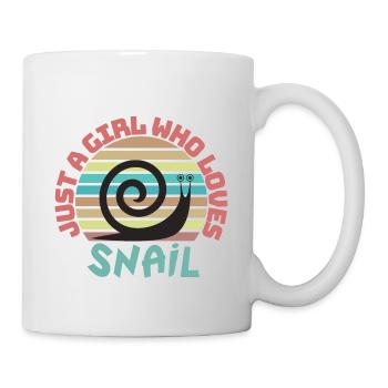 JUST A GIRL WHO LOVES SNAIL - PET SNAIL LOVER - Tasse - Weiß - Rechts