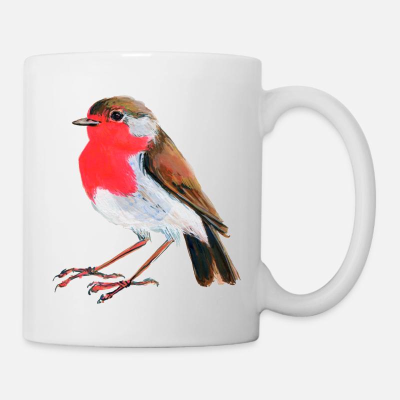 Rouge-gorge - Mug blanc - blanc