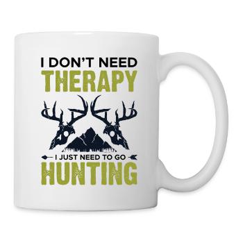 Chasse parce que - Mug blanc - blanc - Droite