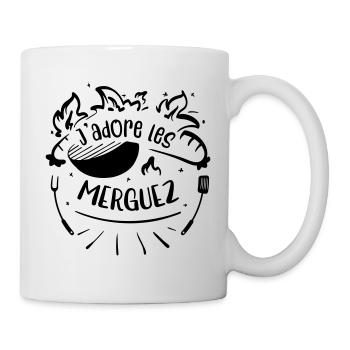 J'adore les merguez - Mug blanc - blanc - Droite
