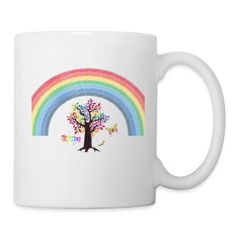 Love Rainbow Rain tree sticker - Mug - white - Right