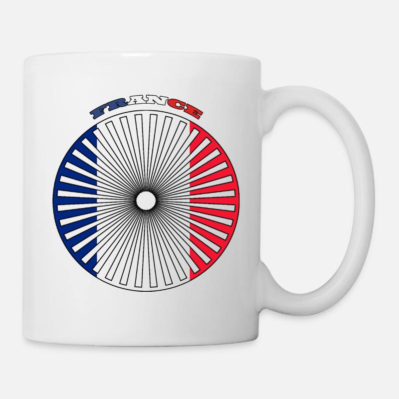 Graphischer Kreis Länder Frankreich - Tasse - Weiß