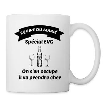 Equipe du marié Spécial evg il va prendre cher - Mug blanc - blanc - Droite