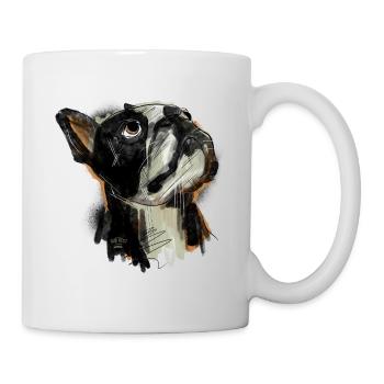 French Bulldog Drawing - Mug - white - Right