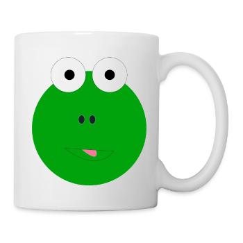Frosch Frog Kröte witzig geschenk funny lustig - Tasse - Weiß - Rechts
