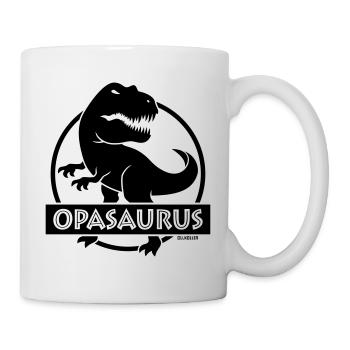 Opasaurus (Bester Opa / Opi / Großvater / POS) - Tasse - Weiß - Rechts