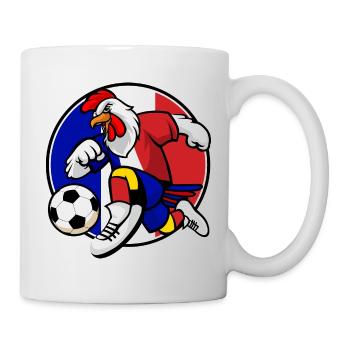 Frankreich Hahn Fußball Fan - Tasse - Weiß - Rechts