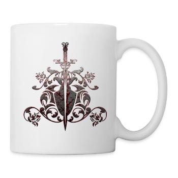 Schwertrosen - Tasse - Weiß - Rechts