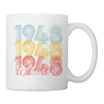 Classic Vintage 74e anniversaire Né en 1948 - Mug blanc - blanc - Droite