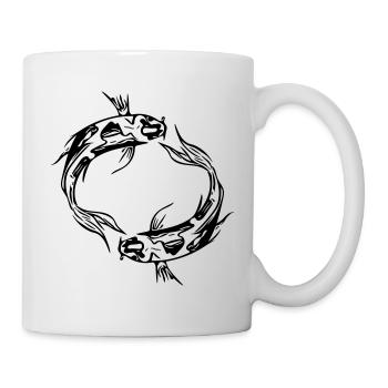 Deux poissons vector Koi Carpe - Mug blanc - blanc - Droite