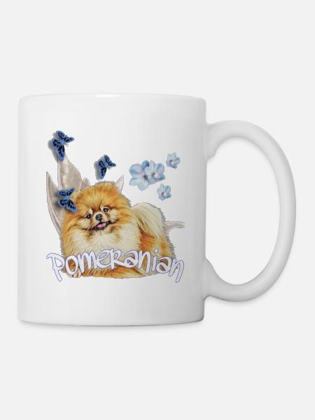 Zwergspitz - Pomeranian Shirts und Accessoires - Tasse - Weiß