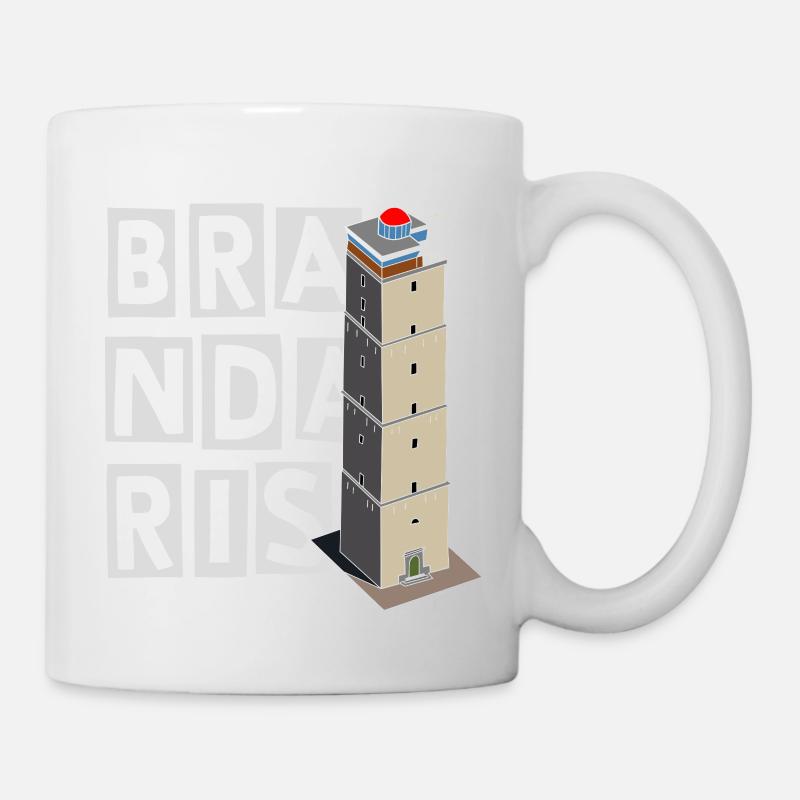 Terschelling Brandaris mit Namen - Tasse - Weiß