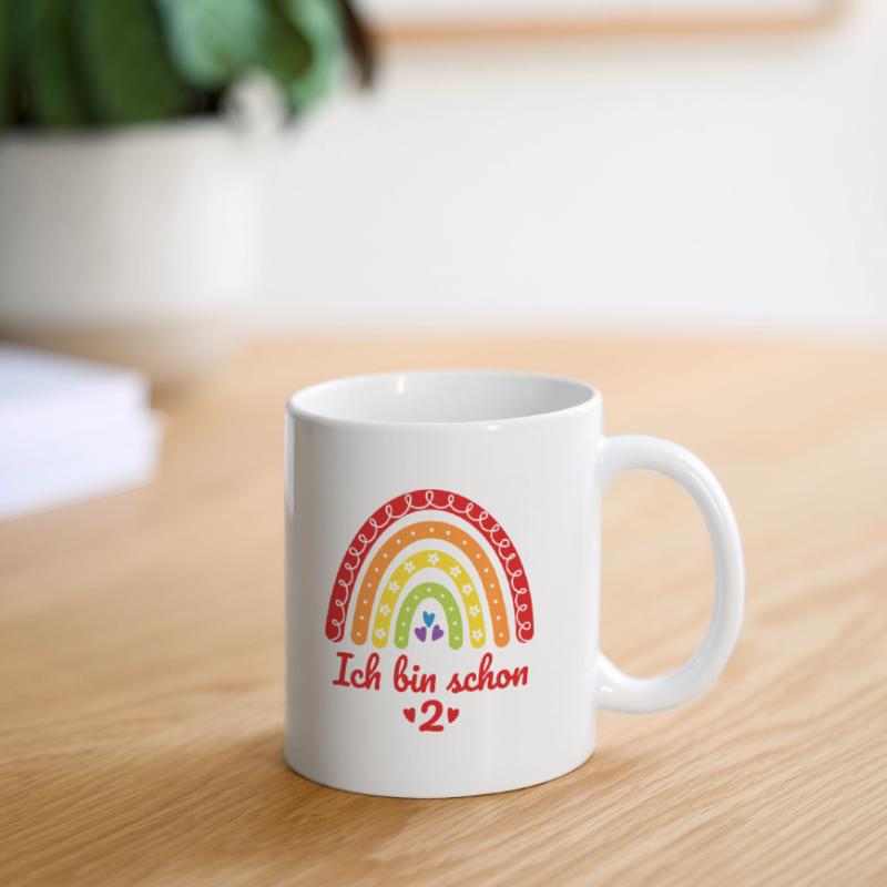 2. Geburtstag Mädchen Regenbogen Ich bin schon 2 Tasse