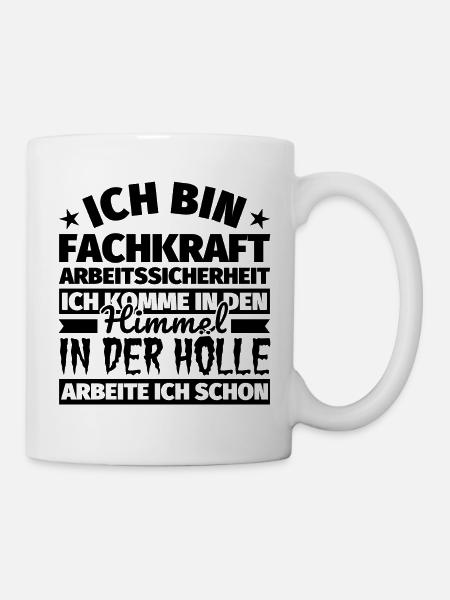 Fachkraft Arbeitssicherheit Geschenk lustig Himmel - Tasse - Weiß