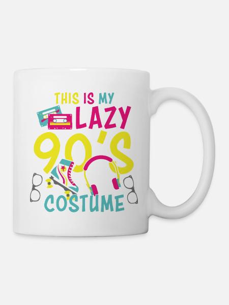 90s Nineties Theme Party Retro - Mug - white