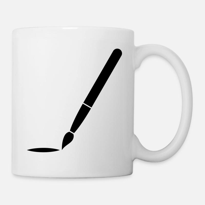 Pinceaux - Mug blanc - blanc