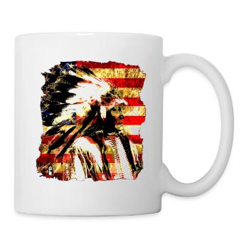 Collage Chief on USA Flag 2 - Mug - white - Right